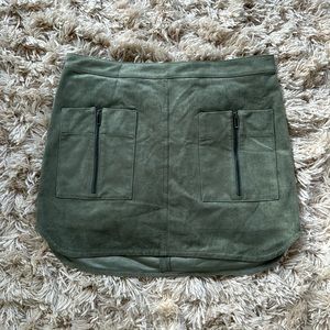 BCBG Maxazria olive green skirt S